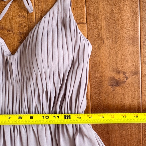 Azazie Vintage Mauve A-Line Double Split V-Neck Maxi Dress Size 8 - Picture 4 of 11